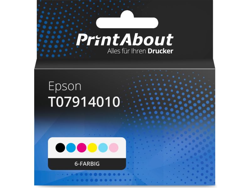 PrintAbout Druckerpatrone T07914010 6-farbig Multipack für Epson