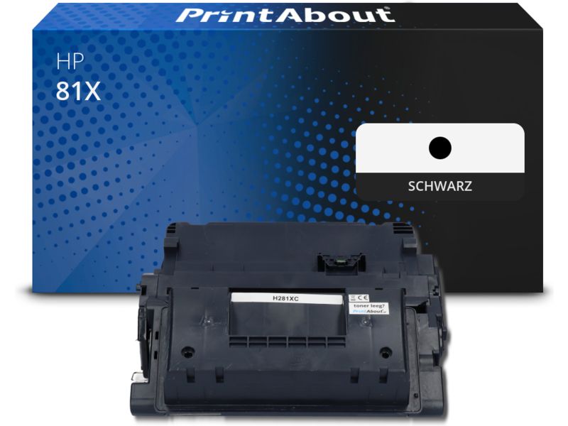PrintAbout Toner 81X (CF281X) Schwarz Hohe Kapazität für HP