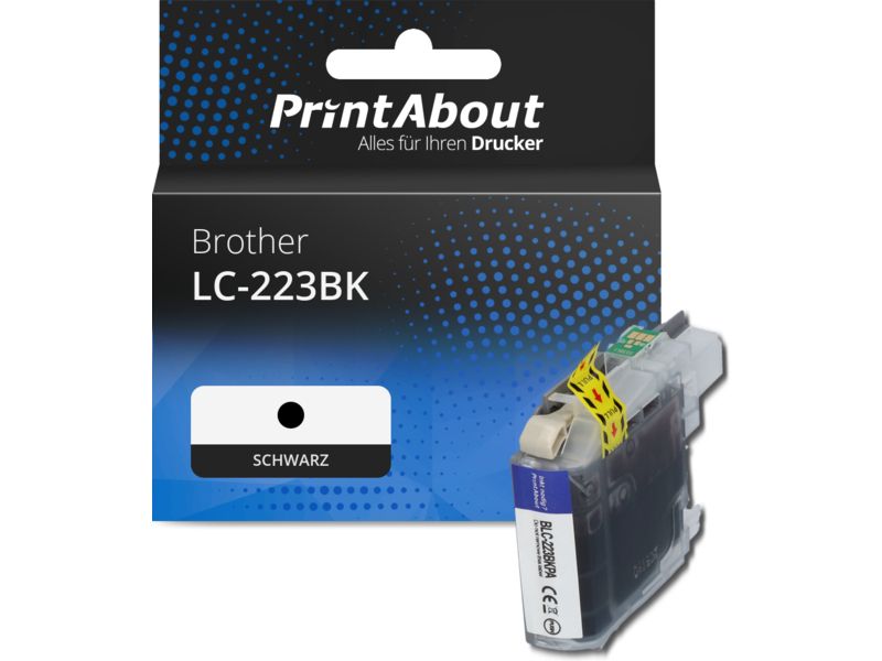 PrintAbout Druckerpatrone LC-223BK Schwarz für Brother