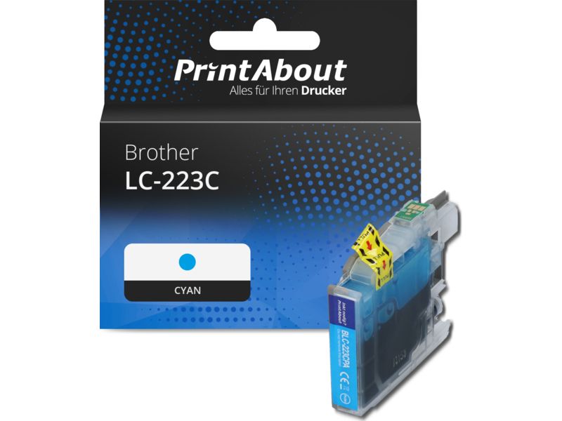 PrintAbout Druckerpatrone LC-223C Cyan für Brother
