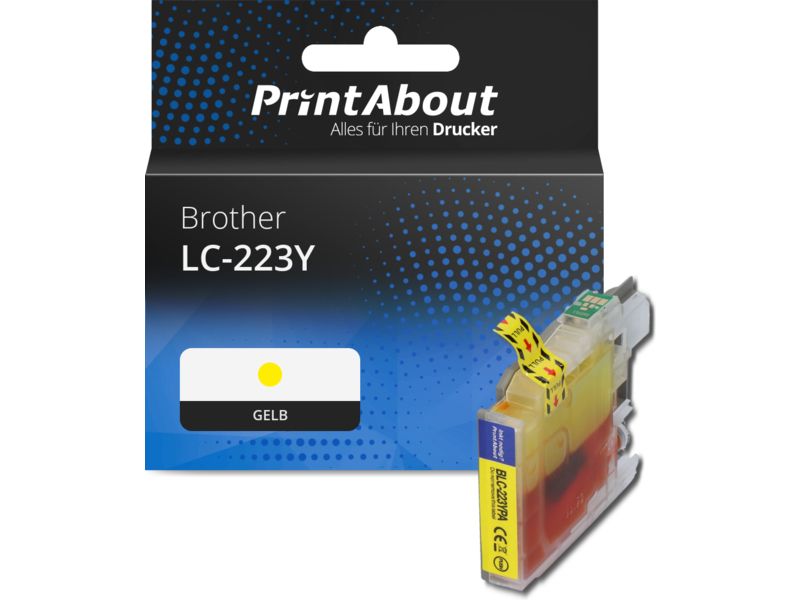 PrintAbout Druckerpatrone LC-223Y Gelb für Brother