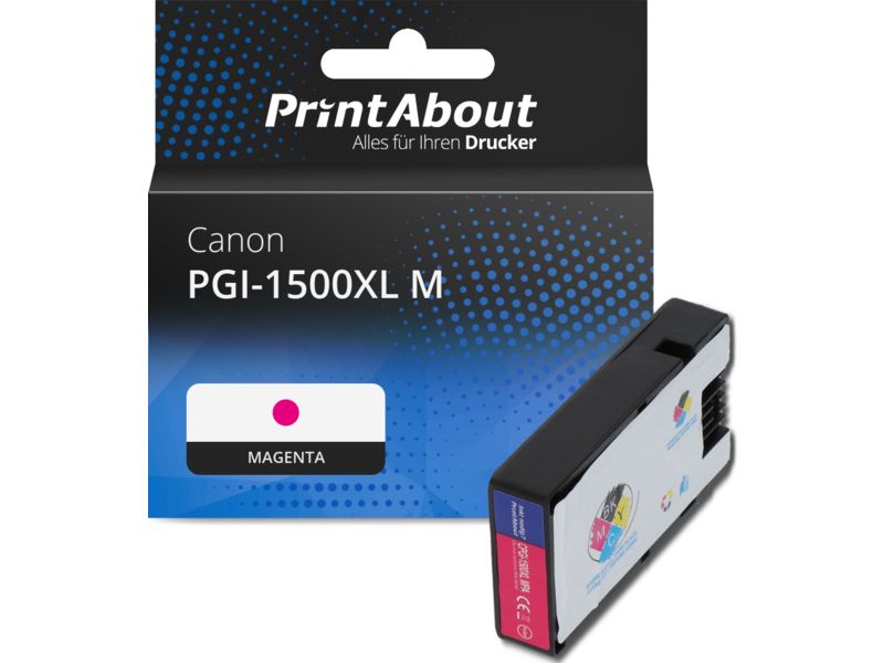 PrintAbout Druckerpatrone PGI-1500XL M Magenta Hohe Kapazität für Canon