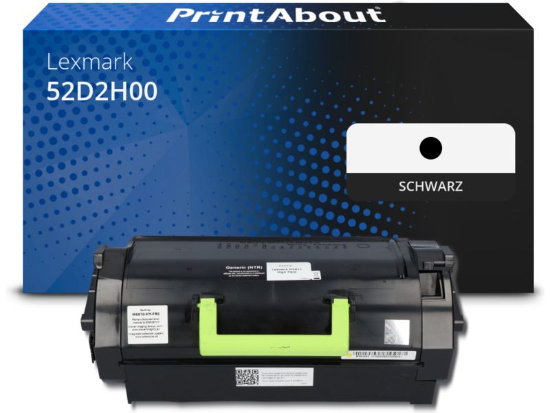 PrintAbout Toner 52D2H00 (522H) Schwarz Hohe Kapazität für Lexmark