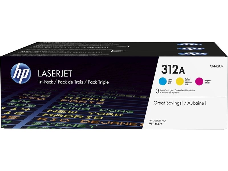 HP 312A (CF440AM) - 3-farbig - Toner - Multipack