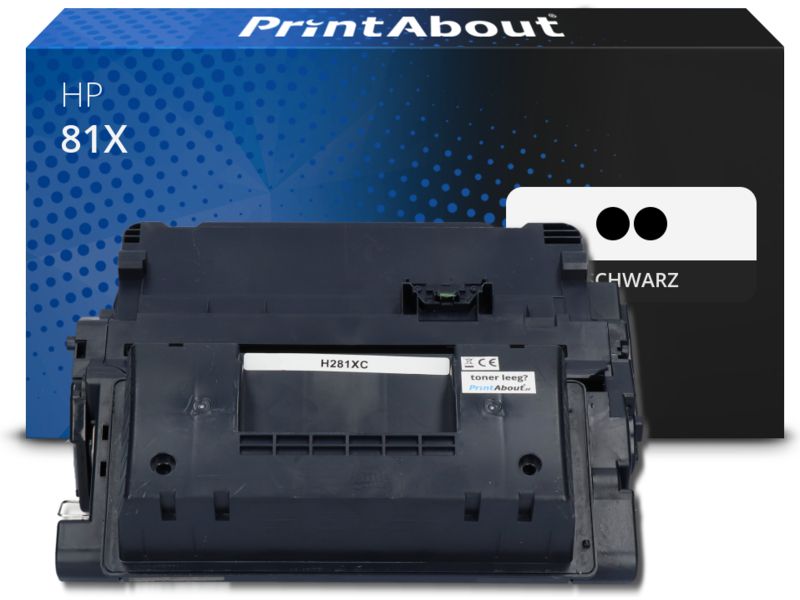 PrintAbout Toner 81X (CF281X) Schwarz Multipack Hohe Kapazität für HP