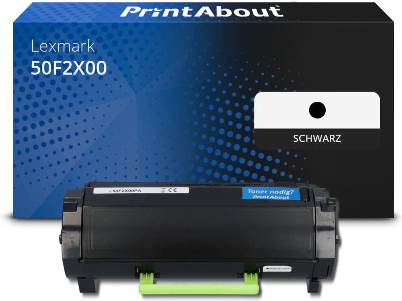 PrintAbout Toner 50F2X00 (502X) Schwarz Hohe Kapazität für Lexmark