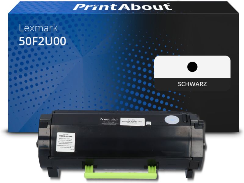 PrintAbout Toner 50F2U00 (502U) Schwarz Extra hohe Kapazität für Lexmark
