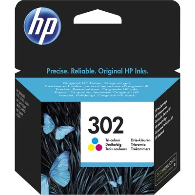 HP Original 302 Tintenpatronen Combo Set, Schwarz & Dreifarbig, X4d37ae, Für Europäische Drucker