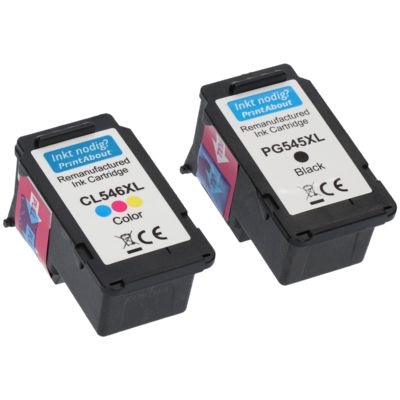 Druckerpatrone kompatibel mit Canon PG-545XL / CL-546XL - Schwarz + 3 Farben - Multipack -Hohe Kapazität