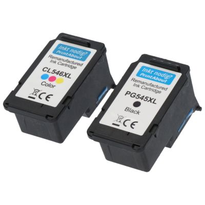 Druckerpatrone kompatibel mit Canon PG-545XL / CL-546XL - Schwarz + 3 Farben - Multipack -Hohe Kapazität