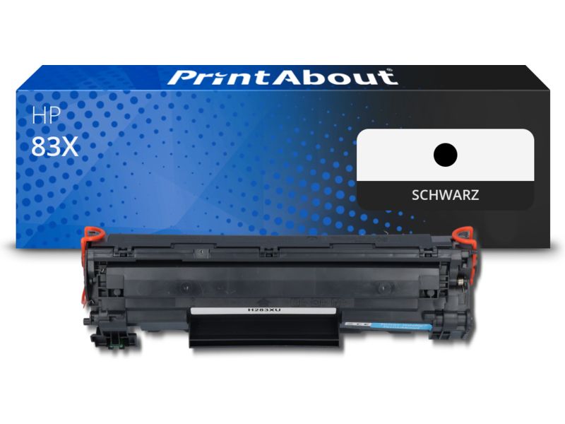PrintAbout Toner 83X (CF283X) Schwarz Hohe Kapazität für HP