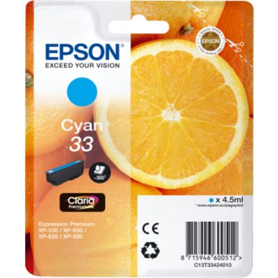 Epson 33 (C13T33424012) - Cyan - Druckerpatrone