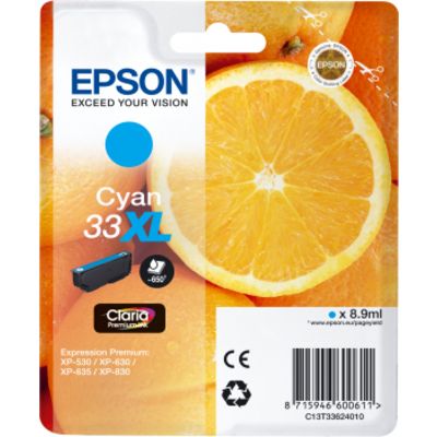 Epson 33XL (C13T33624012) - Cyan - Druckerpatrone - Hohe Kapazität