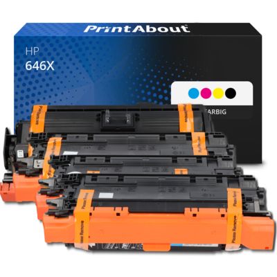Toner kompatibel mit HP 646X (CE264X) - 4-farbig - Hohe Kapazität - Multipack