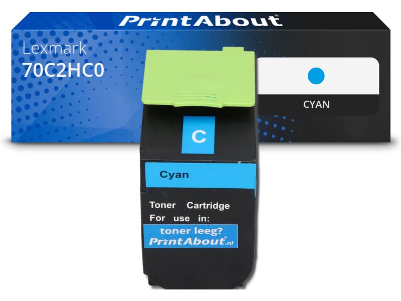 PrintAbout Toner kompatibel mit Lexmark 70C2HC0 (702HC) - Cyan - Hohe Kapazität