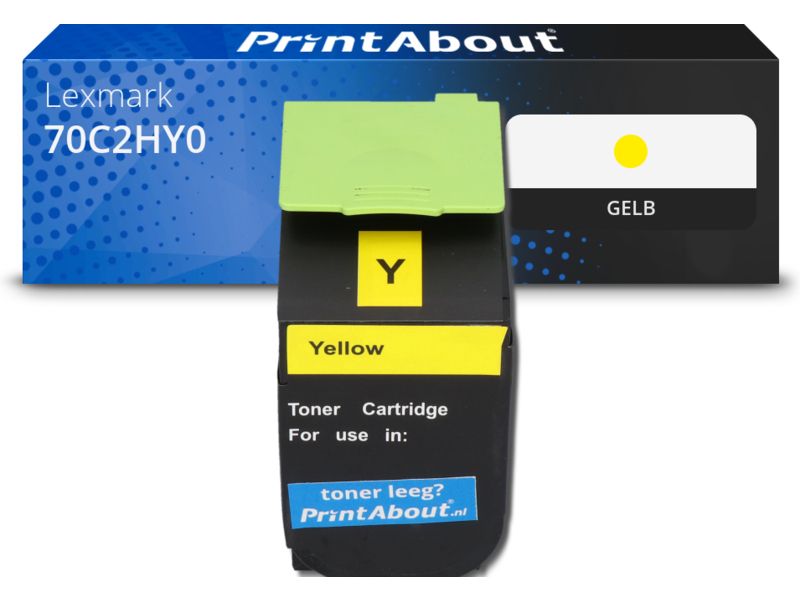 PrintAbout Toner 70C2HY0 (702HY) Gelb Hohe Kapazität für Lexmark