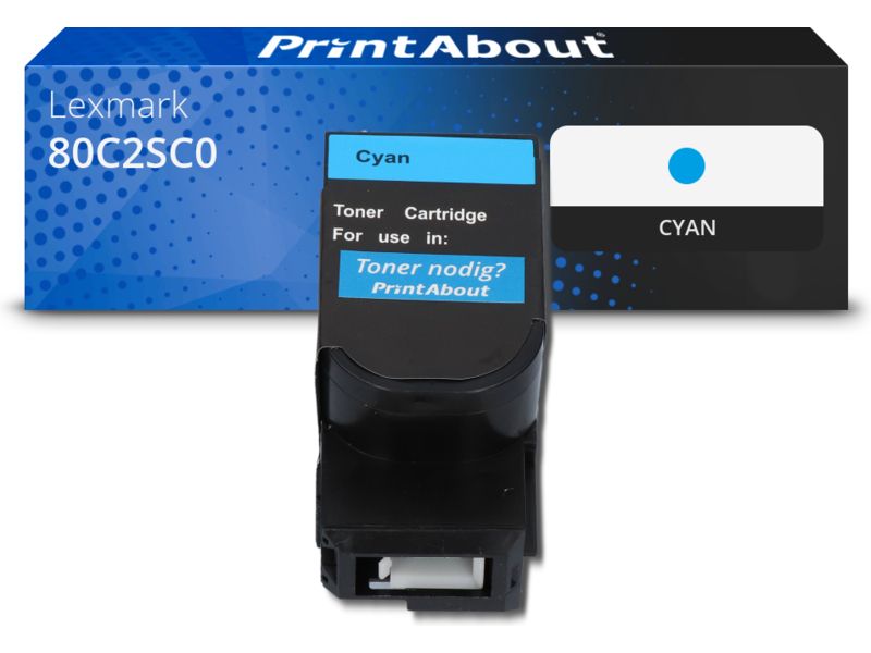 PrintAbout Toner 80C2SC0 (802SC) Cyan für Lexmark