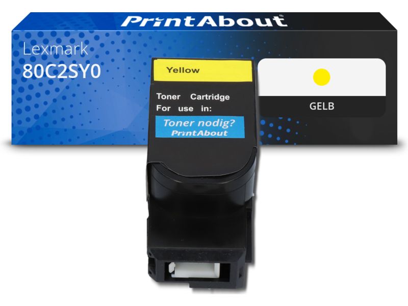 PrintAbout Toner 80C2SY0 (802S) Gelb für Lexmark