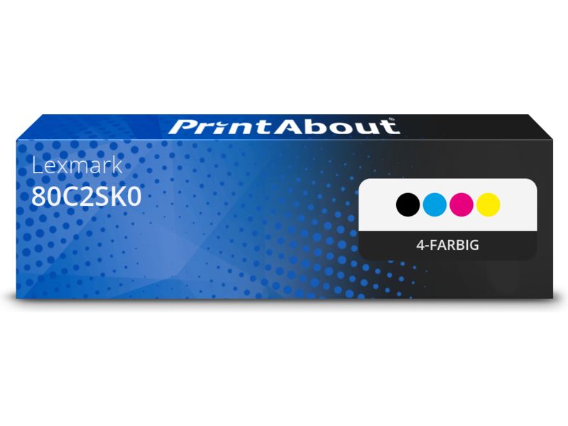 PrintAbout Toner 80C2SK0 (802SK) 4-farbig Multipack für Lexmark