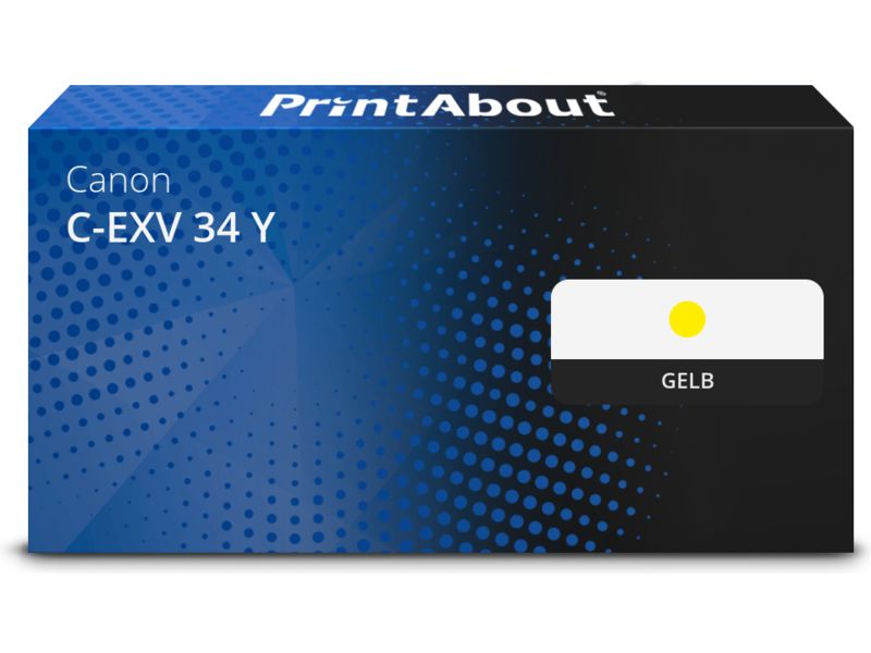 PrintAbout Toner kompatibel mit Canon C-EXV 34 Y - Gelb