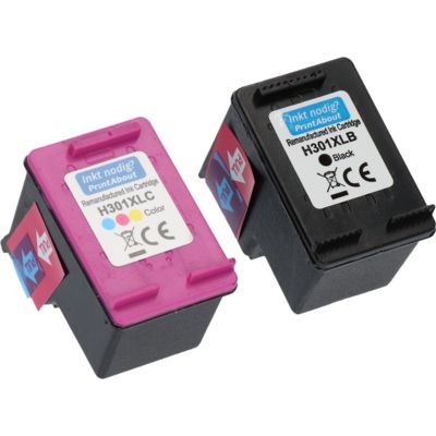 Druckerpatrone kompatibel mit HP 301XL (N9J72AE) - Schwarz + 3 Farben - Multipack - Hohe Kapazität