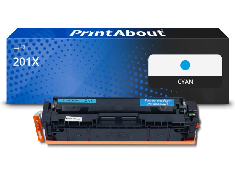 PrintAbout Toner 201X (CF401X) Cyan Hohe Kapazität für HP