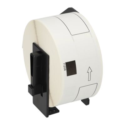 Etikettenrolle kompatibel mit Brother DK-11208 - (38 mm x 90 mm) - Schwarz auf weiß