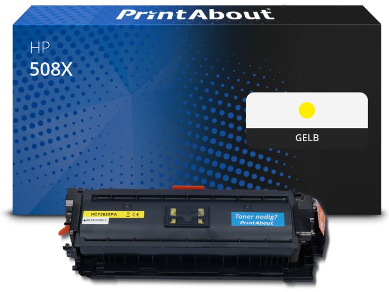 PrintAbout Toner 508X (CF362X) Gelb Hohe Kapazität für HP