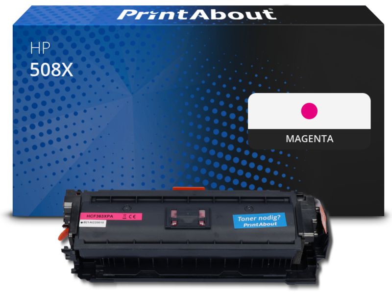 PrintAbout Toner 508X (CF363X) Magenta Hohe Kapazität für HP