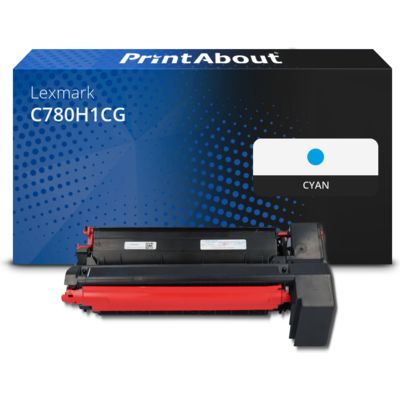 Toner kompatibel mit Lexmark C780H1CG - Cyan - Hohe Kapazität