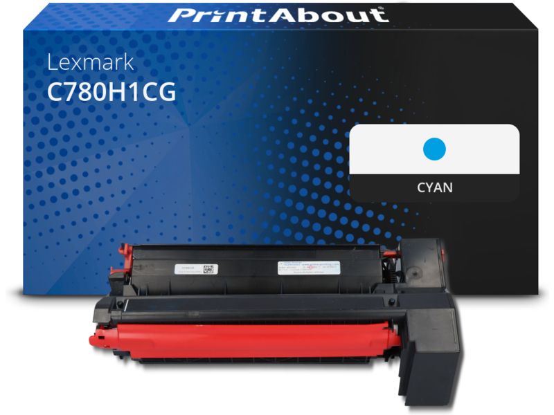 PrintAbout Toner C780H1CG Cyan Hohe Kapazität für Lexmark