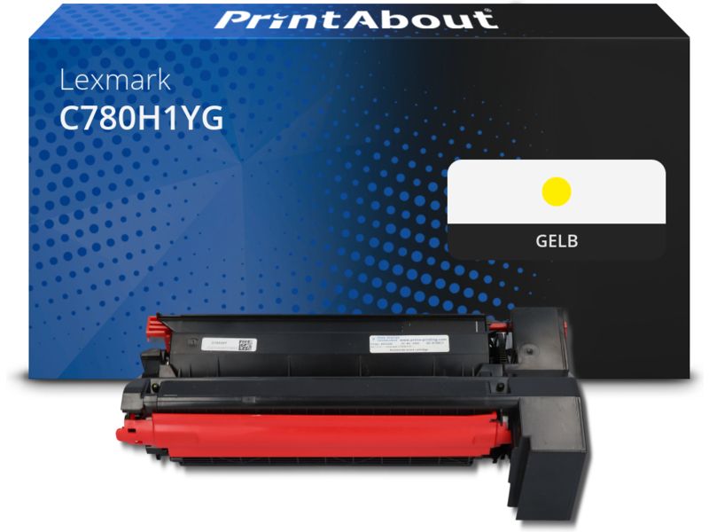 PrintAbout Toner C780H1YG Gelb Hohe Kapazität für Lexmark