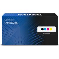 Toner kompatibel mit Lexmark C950X2KG - 4-farbig - Extra hohe Kapazität - Multipack