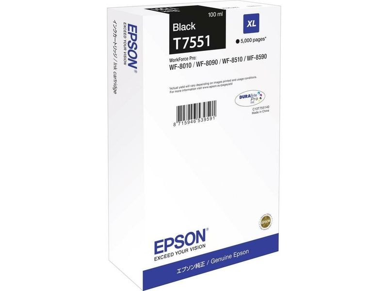 Epson T7551 (C13T755140) Druckerpatrone Schwarz