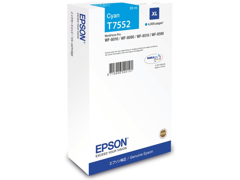 Epson T7552 (C13T755240) Druckerpatrone Cyan