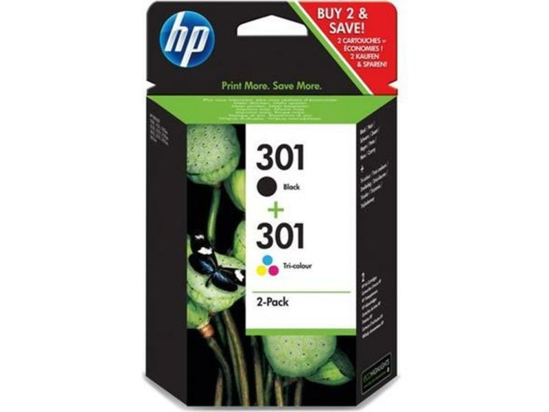 HP 301 (N9J72AE) - Schwarz + 3 Farben - Druckerpatrone - Multipack