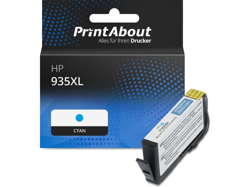 PrintAbout Druckerpatrone 935XL (C2P24AE) Cyan Hohe Kapazität für HP