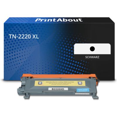 Toner kompatibel mit Brother TN-2220 XL - Schwarz - Extra hohe Kapazität
