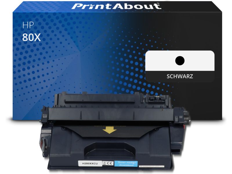 PrintAbout Toner 80X (CF280XX) Schwarz Extra hohe Kapazität für HP