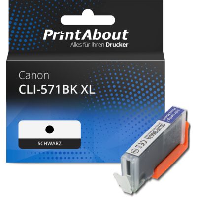 Druckerpatrone kompatibel mit Canon CLI-571BK XL - Schwarz - Hohe Kapazität