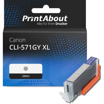 Druckerpatrone kompatibel mit Canon CLI-571GY XL - Grau - Hohe Kapazität