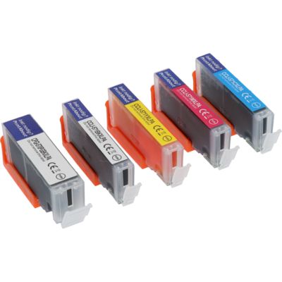 Druckerpatrone kompatibel mit Canon PGI-570 XL / CLI-571 XL PGBK/C/M/Y/BK - 5-Farben Multipack - Hohe Kapazität