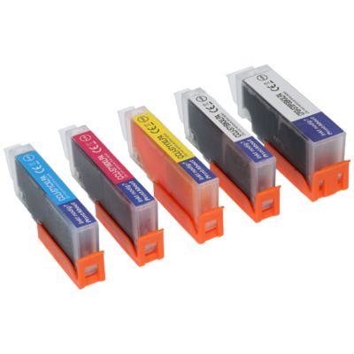 Druckerpatrone kompatibel mit Canon PGI-570 XL / CLI-571 XL PGBK/C/M/Y/BK - 5-Farben Multipack - Hohe Kapazität