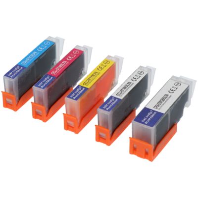Druckerpatrone kompatibel mit Canon PGI-570 XL / CLI-571 XL PGBK/C/M/Y/BK - 5-Farben Multipack - Hohe Kapazität