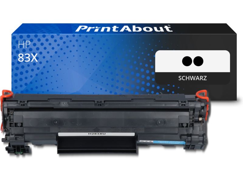 PrintAbout Toner 83X (CF283XD) Schwarz Multipack Hohe Kapazität für HP