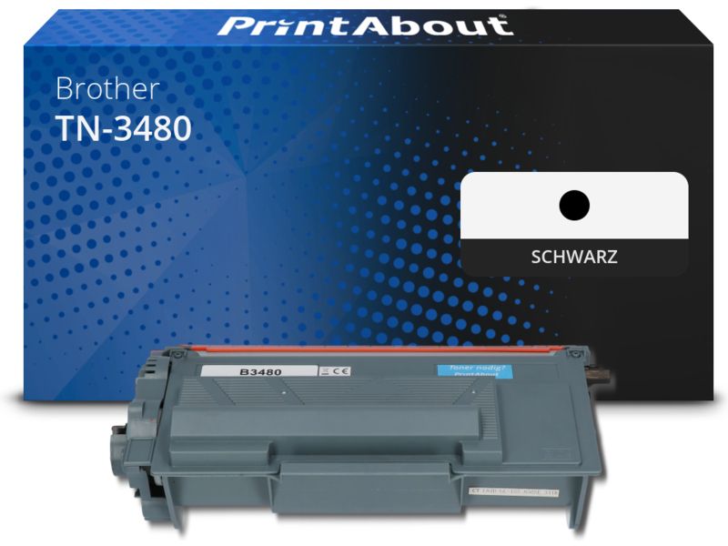 PrintAbout Toner TN-3480 Schwarz Hohe Kapazität für Brother