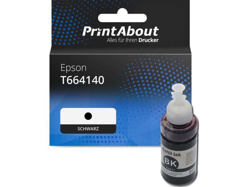 PrintAbout Druckerpatrone T664140 Schwarz für Epson