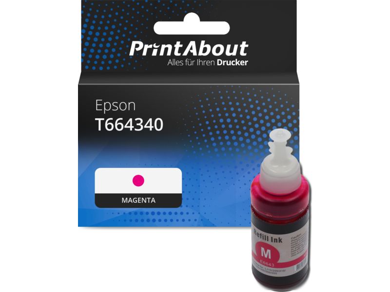 PrintAbout Druckerpatrone T664340 Magenta für Epson