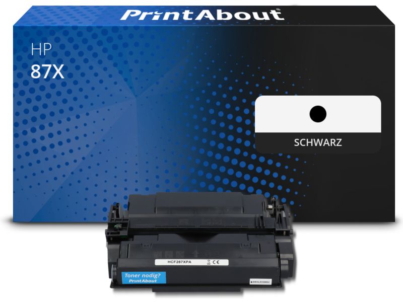 PrintAbout Toner 87X (CF287X) Schwarz Hohe Kapazität für HP