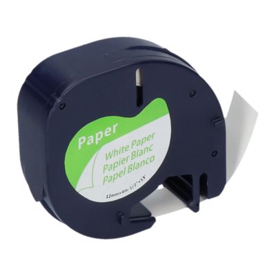 Schriftband kompatibel mit Dymo 91200 (S0721510) - (12 mm) - Schwarz auf weiß
